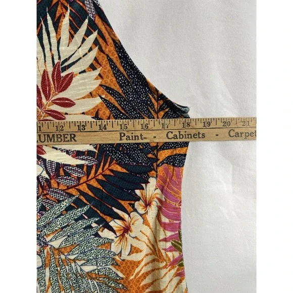 Cable & Gauge Womens Large Sleeveless Halter Tank Top Tropical Floral Boho L - Picture 6 of 7